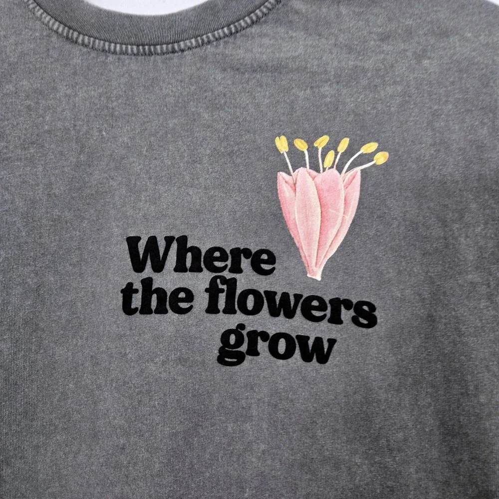 Zara Cambridge Botanic Garden Boxy Cropped Graphic Tee‎ Womens XS or Kids 11-12